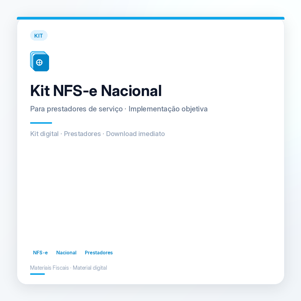 Capa de Kit NFS-e Nacional para MEI e Prestadores